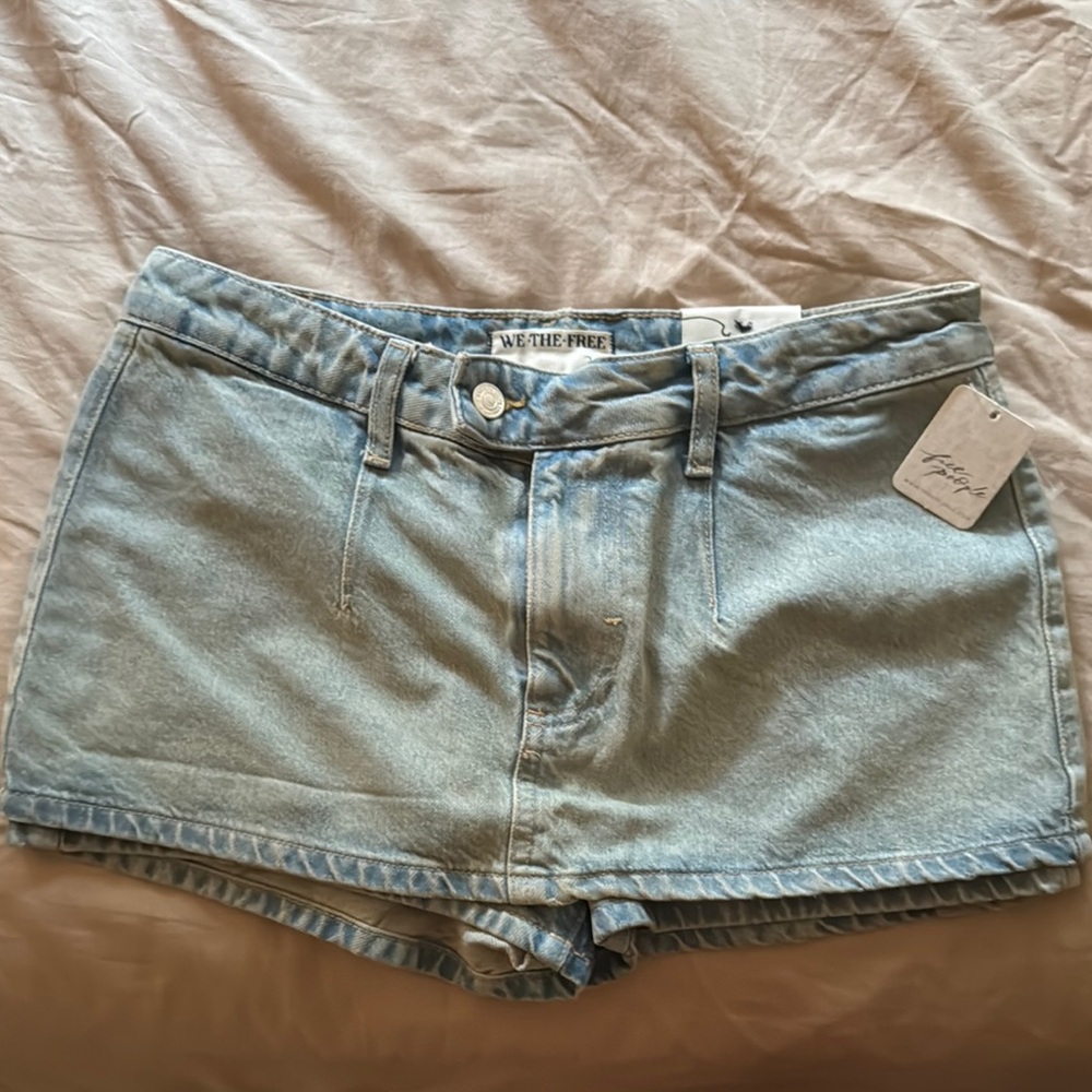 x We The Free Galivanting Skort in Coco Blue